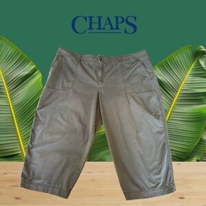 Chaps, Khaki Capri Pants, Plus Size 20W